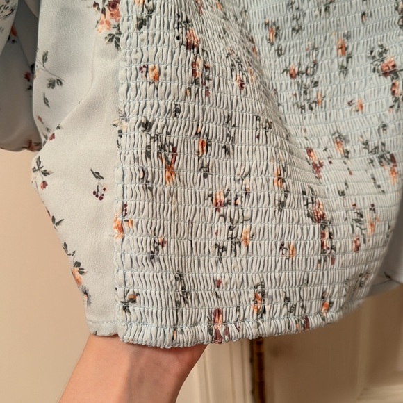 Abercrombie and Fitch floral corset style ruched puff sleeve top - Picture 6 of 6